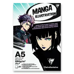 Clairefontaine Manga illusztráció A5 blokk